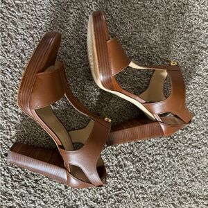 MICHAEL KORS Berkeley Mid Sandal Brown, Sz 11M